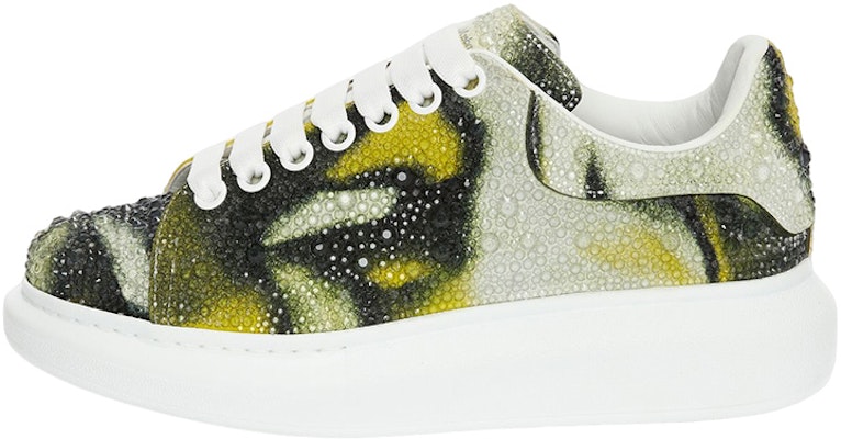 (Women) Alexander McQueen Leather Low Top Lace Up Sneaker 'White Yellow Black' 718242WICU48942 Buy (Women) Alexander McQueen Leather Low Top Lace Up Sneaker 'White Yellow Black' 718242WICU48942