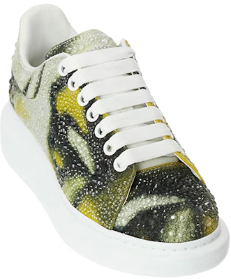 (W) Baskets Basses en Cuir Alexander McQueen ''Blanc Jaune Noir''. 718242WICU48942 Order (W) Baskets Basses en Cuir Alexander McQueen ''Blanc Jaune Noir''. 718242WICU48942
