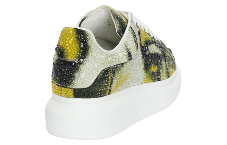Lookbook (W) Alexander McQueen Leren Lage Sneakers ''Wit Geel Zwart'' 718242WICU48942