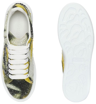 (W) Alexander McQueen Sepatu Kulit Rendah 'Putih Kuning Hitam' 718242WICU48942 Shop (W) Alexander McQueen Sepatu Kulit Rendah 'Putih Kuning Hitam' 718242WICU48942