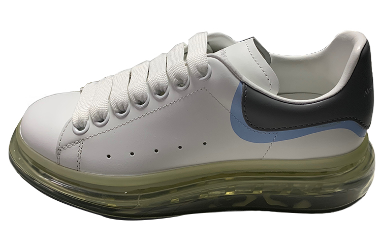 (Women) Alexander McQueen Leather Low Top Sneaker 'White Grey' 686522WIB9R9636