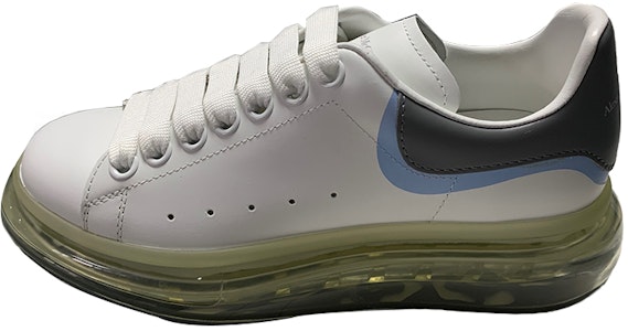 Alexander McQueen亞歷山大麥昆 牛皮革 圓頭繫帶 低筒 板鞋 女款 白灰色 Buy Alexander McQueen亞歷山大麥昆 牛皮革 圓頭繫帶 低筒 板鞋 女款 白灰色