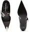 Lookbook (W) Alexander McQueen Kulit Terbuka Tumit Runcing Fesyen Slip 4cm 'Punk Hitam' 757514WIEA11081