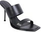 Lookbook (W) Alexander McQueen Sandalo in Pelle Tacco Alto Nero Aperto ''Fashion Sandal'' 747581WIDQ01000