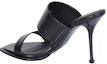 Shop (W) Alexander McQueen Kasut Tumit Tinggi Kulit Terbuka Hitam 'Sandal Fesyen' 747581WIDQ01000