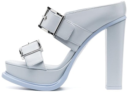 (W) Sandal Kulit Open Toe Buckle Alexander McQueen 'Biru' 734985WHSWD4559 Buy (W) Sandal Kulit Open Toe Buckle Alexander McQueen 'Biru' 734985WHSWD4559