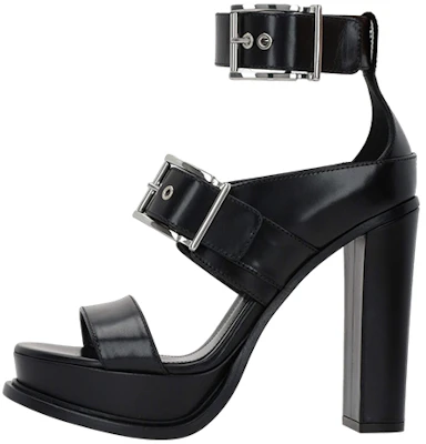 (W) Sandal Terbuka Kulit Alexander McQueen dengan Gesper 'Hitam' 734984WHSWD1081 Buy (W) Sandal Terbuka Kulit Alexander McQueen dengan Gesper 'Hitam' 734984WHSWD1081