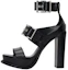 Buy (W) Sandal Terbuka Kulit Alexander McQueen dengan Gesper 'Hitam' 734984WHSWD1081