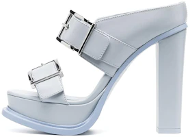 (Women) Alexander McQueen Leather Open Toe Buckle Sandal 'Blue' 734985WHSWD4559 (Women) Alexander McQueen Leather Open Toe Buckle Sandal 'Blue' 734985WHSWD4559
