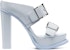 (W) Sandal Terbuka Kulit Alexander McQueen 'Biru' dengan Gesper 734985WHSWD4559