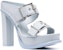 (W) Sandal Terbuka Kulit Alexander McQueen 'Biru' dengan Gesper 734985WHSWD4559