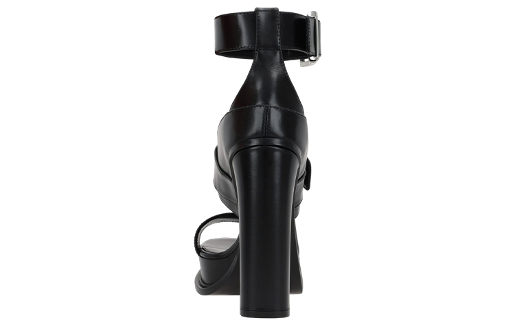 Lookbook (W) Sandal Terbuka Kulit Alexander McQueen dengan Gesper 'Hitam' 734984WHSWD1081