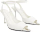 Lookbook (W) Alexander McQueen Kulit Sandal Terbuka Bertali 'Putih' 757489WIEA19359