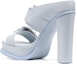Shop (W) Sandal Terbuka Kulit Alexander McQueen 'Biru' dengan Gesper 734985WHSWD4559
