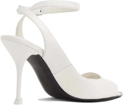 (W) Alexander McQueen Kulit Sandal Terbuka Bertali 'Putih' 757489WIEA19359 Shop (W) Alexander McQueen Kulit Sandal Terbuka Bertali 'Putih' 757489WIEA19359