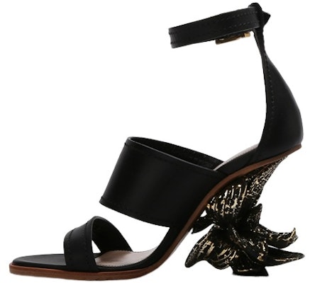 (W) Sandal Kulit Terbuka Tanpa Tumit Alexander McQueen 'Hitam' 21831WHXZC1088 Buy (W) Sandal Kulit Terbuka Tanpa Tumit Alexander McQueen 'Hitam' 21831WHXZC1088