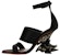 (W) Sandal Kulit Terbuka Tanpa Tumit Alexander McQueen 'Hitam' 21831WHXZC1088