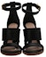 Shop (W) Sandal Kulit Terbuka Tanpa Tumit Alexander McQueen 'Hitam' 21831WHXZC1088