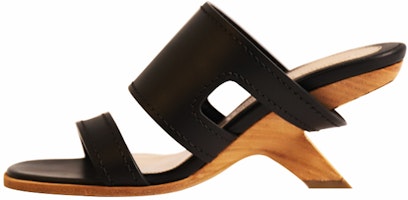 (Women) Alexander McQueen Leather Open Toe Slide 'Black' 621840WHXZ71039 (Women) Alexander McQueen Leather Open Toe Slide 'Black' 621840WHXZ71039