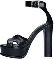 (Women) Alexander McQueen Leather Open Toe Slide 'Black Fashion' 710039WIC761081 (Women) Alexander McQueen Leather Open Toe Slide 'Black Fashion' 710039WIC761081