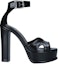 Order (W) Alexander McQueen Selipar Kulit Terbuka 'Black Fashion' 710039WIC761081