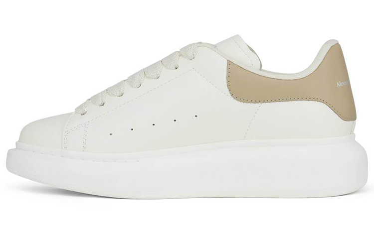 Buy (W) 亚历山大·麦昆皮革厚底运动鞋“象牙白” 650792WHZN19317