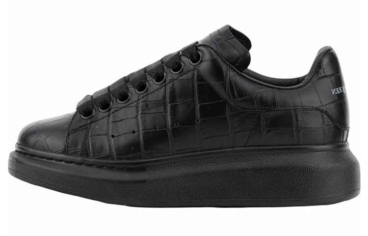 (Women) Alexander McQueen Leather Platform 'Crocodile Black' 676699WIAW01000