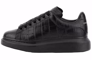 (Women) Alexander McQueen Leather Platform 'Crocodile Black' 676699WIAW01000 (Women) Alexander McQueen Leather Platform 'Crocodile Black' 676699WIAW01000