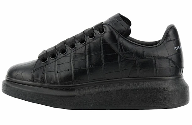 (Women) Alexander McQueen Leather Platform 'Crocodile Black' 676699WIAW01000 Buy (Women) Alexander McQueen Leather Platform 'Crocodile Black' 676699WIAW01000