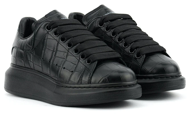 (Women) Alexander McQueen Leather Platform 'Crocodile Black' 676699WIAW01000 Order (Women) Alexander McQueen Leather Platform 'Crocodile Black' 676699WIAW01000
