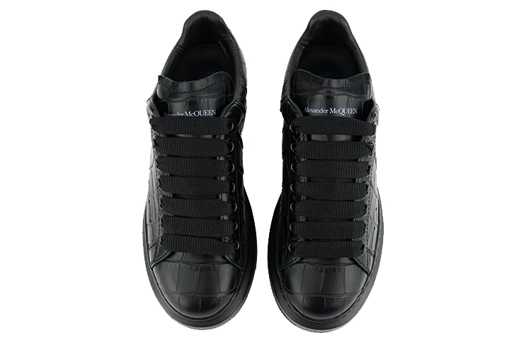 Lookbook (Women) Alexander McQueen Leather Platform 'Crocodile Black' 676699WIAW01000