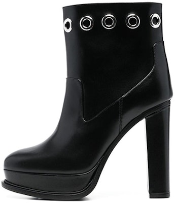 (Women) Alexander McQueen Leather Platform Ankle Boot 'Black High-Heel' 734970WHSWD1081 Buy (Women) Alexander McQueen Leather Platform Ankle Boot 'Black High-Heel' 734970WHSWD1081