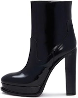 (Women) Alexander McQueen Leather Platform Ankle Boot 'Black' 734969WHSW01000 (Women) Alexander McQueen Leather Platform Ankle Boot 'Black' 734969WHSW01000