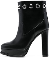 (Women) Alexander McQueen Leather Platform Ankle Boot 'Black High-Heel' 734970WHSWD1081 (Women) Alexander McQueen Leather Platform Ankle Boot 'Black High-Heel' 734970WHSWD1081