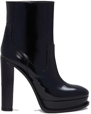 (Women) Alexander McQueen Leather Platform Ankle Boot 'Black' 734969WHSW01000 Order (Women) Alexander McQueen Leather Platform Ankle Boot 'Black' 734969WHSW01000