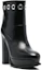 Lookbook (W) Bota de Tobillo Alexander McQueen de Plataforma de Cuero 'Tacón Alto Negro' 734970WHSWD1081