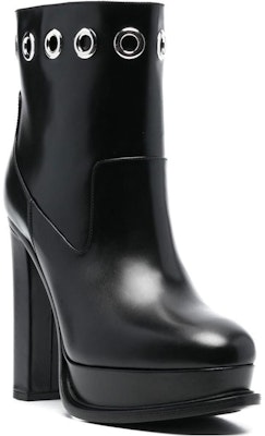 (Women) Alexander McQueen Leather Platform Ankle Boot 'Black High-Heel' 734970WHSWD1081 Lookbook (Women) Alexander McQueen Leather Platform Ankle Boot 'Black High-Heel' 734970WHSWD1081