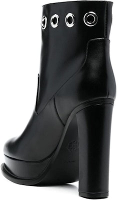 (Women) Alexander McQueen Leather Platform Ankle Boot 'Black High-Heel' 734970WHSWD1081 Shop (Women) Alexander McQueen Leather Platform Ankle Boot 'Black High-Heel' 734970WHSWD1081