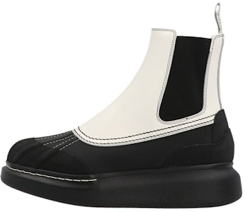 (W) Alexander McQueen But Chelsea Kulit Bertapak Tinggi 'Hitam Putih' 676724WHX5Y9507 Buy (W) Alexander McQueen But Chelsea Kulit Bertapak Tinggi 'Hitam Putih' 676724WHX5Y9507