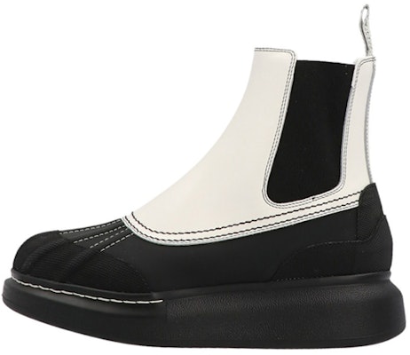 (Women) Alexander McQueen Leather Platform Chelsea Boot 'Black White' 676724WHX5Y9507 Buy (Women) Alexander McQueen Leather Platform Chelsea Boot 'Black White' 676724WHX5Y9507
