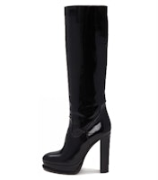 (Women) Alexander McQueen Leather Platform High-Top Boot 'Black 12cm Heel' 734979WHSW01000 (Women) Alexander McQueen Leather Platform High-Top Boot 'Black 12cm Heel' 734979WHSW01000