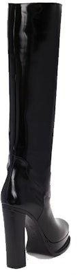 (Women) Alexander McQueen Leather Platform High-Top Boot 'Black 12cm Heel' 734979WHSW01000 Shop (Women) Alexander McQueen Leather Platform High-Top Boot 'Black 12cm Heel' 734979WHSW01000