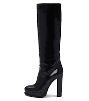 (Women) Alexander McQueen Leather Platform High-Top Boot 'Black 12cm Heel' 734979WHSW01000 (Women) Alexander McQueen Leather Platform High-Top Boot 'Black 12cm Heel' 734979WHSW01000