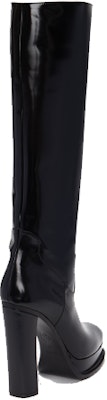 (W) Alexander McQueen Sepatu Boots Tinggi Kulit Platform 'Hak 12cm Hitam' 734979WHSW01000 Shop (W) Alexander McQueen Sepatu Boots Tinggi Kulit Platform 'Hak 12cm Hitam' 734979WHSW01000