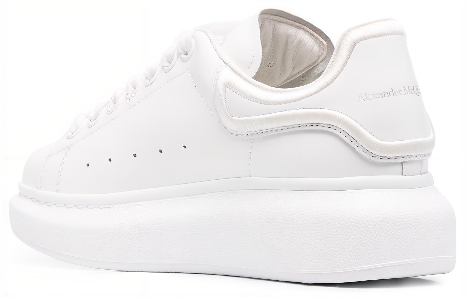Shop (W) Alexander McQueen Zapatillas Plataformas Bajas de Cuero 'Blancas' 685666WIBN59000