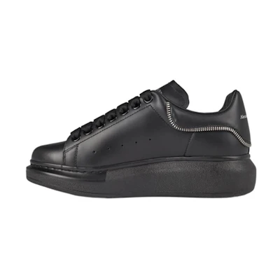 (W) Alexander McQueen Leather Platform Low 'Black'