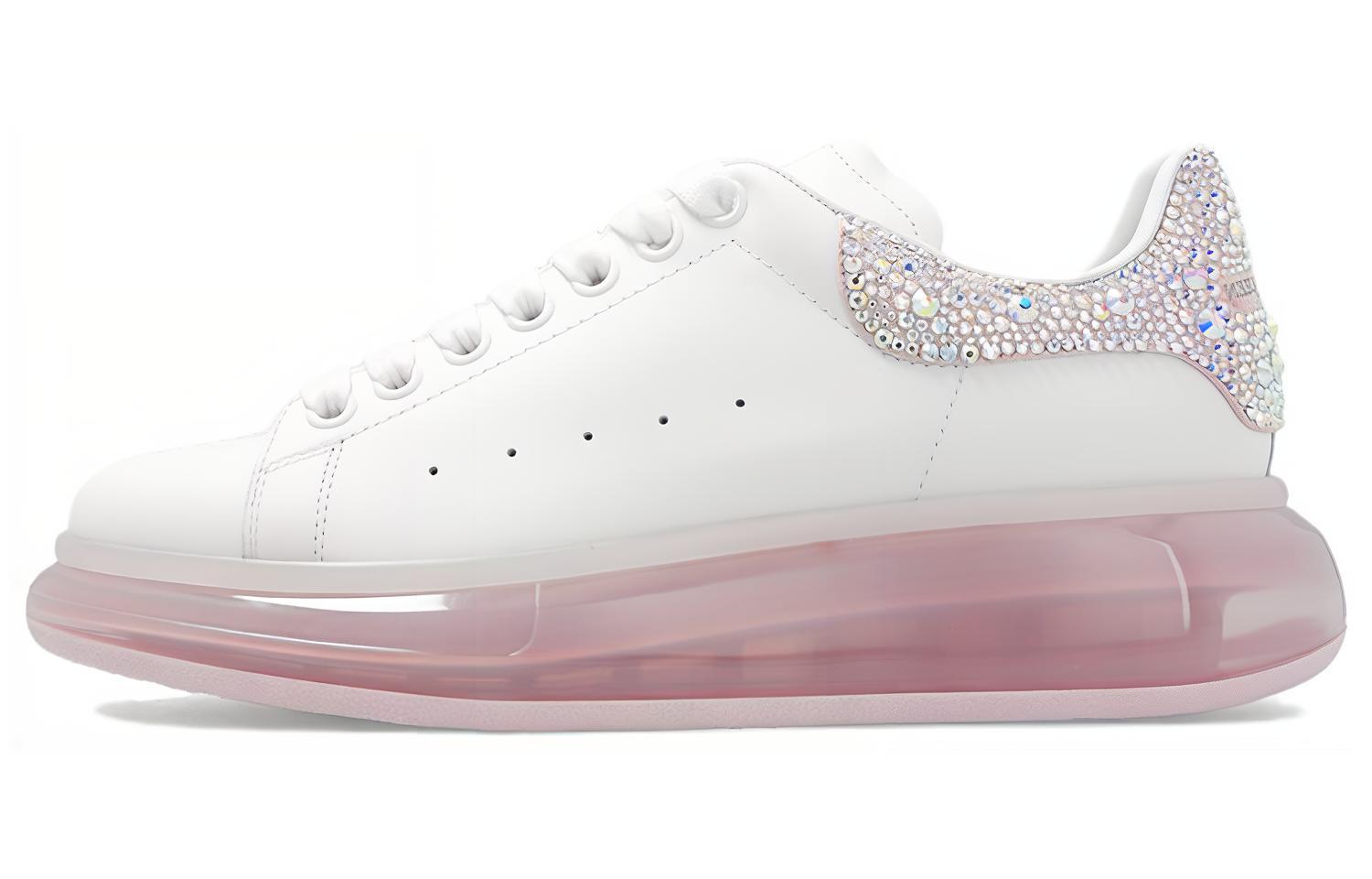 (Women) Alexander McQueen Leather Platform Low Top 'White Silver' 733019WICYC8937