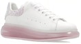 Order (W) Alexander McQueen Kulit Platform Top Rendah 'Putih Perak' 733019WICYC8937