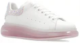 Order (Women) Alexander McQueen Leather Platform Low Top 'White Silver' 733019WICYC8937
