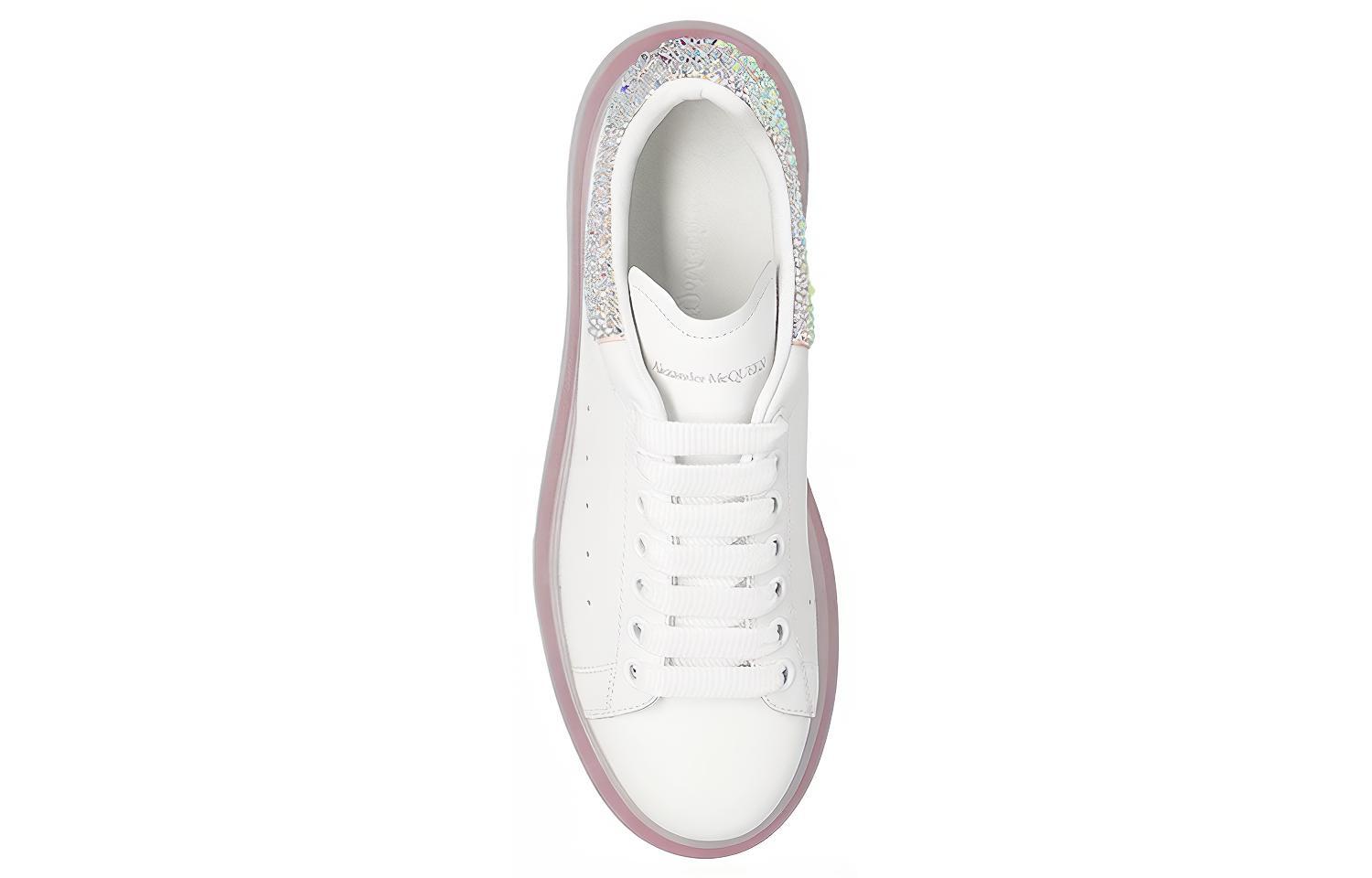 Lookbook (Women) Alexander McQueen Leather Platform Low Top 'White Silver' 733019WICYC8937